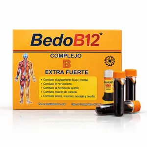 Multi-Vitaminico BedoB12 Curcuma Turmeric - 12 Pack (15ml Drinkable Shots) Vitaminas - Complejo B - Daily Energy & Wellness Support (12 x 15mL)